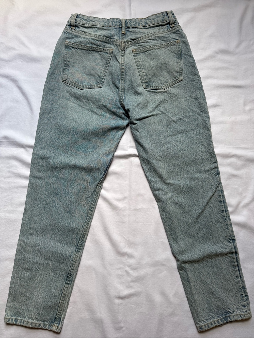 Zara Light Blue Straight Leg High-Rise Jeans - Picture 7 of 7